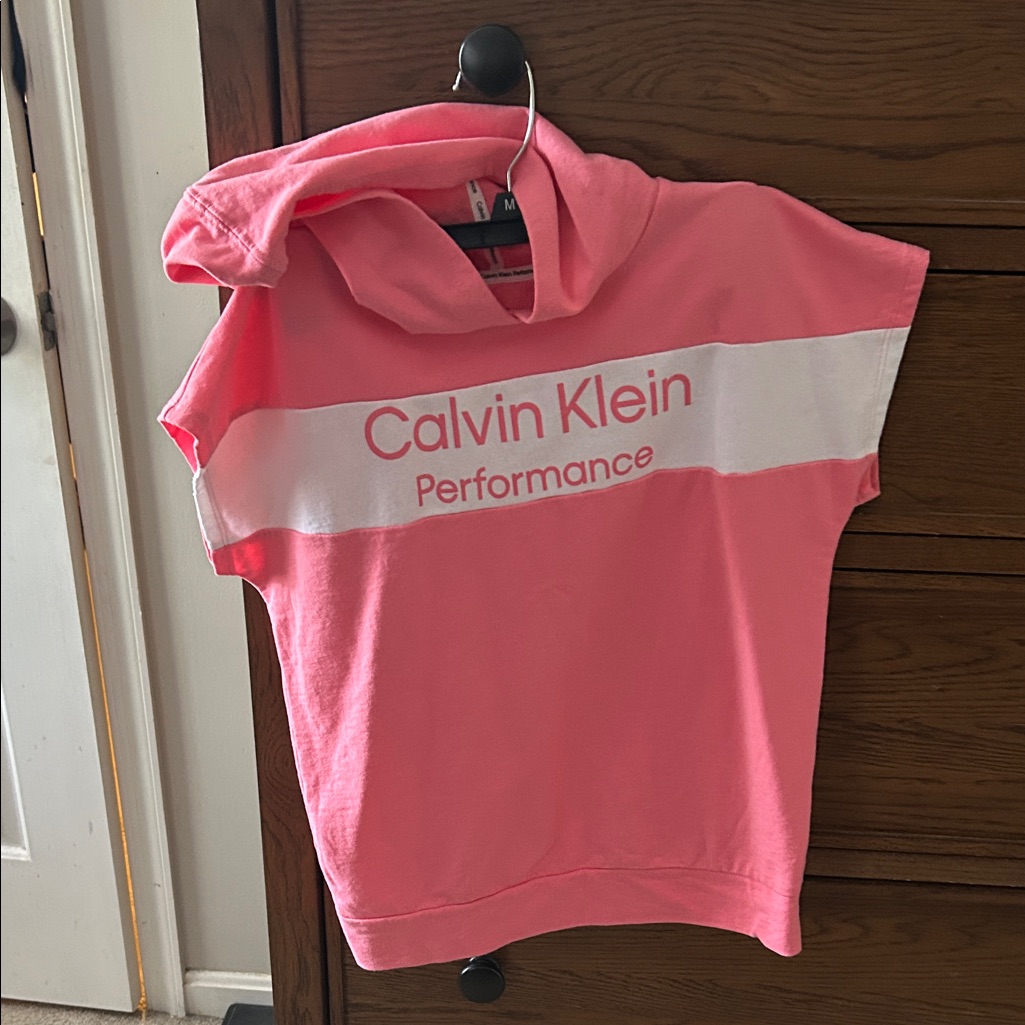 Calvin Klein Kids Pink And White Hoodie